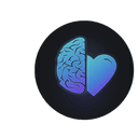 The ALLTRUEistic heart-brain icon: a brain and a heart merged into one badge